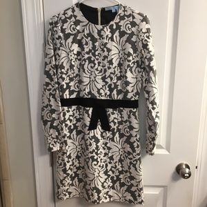 Draper James black/white organza dress